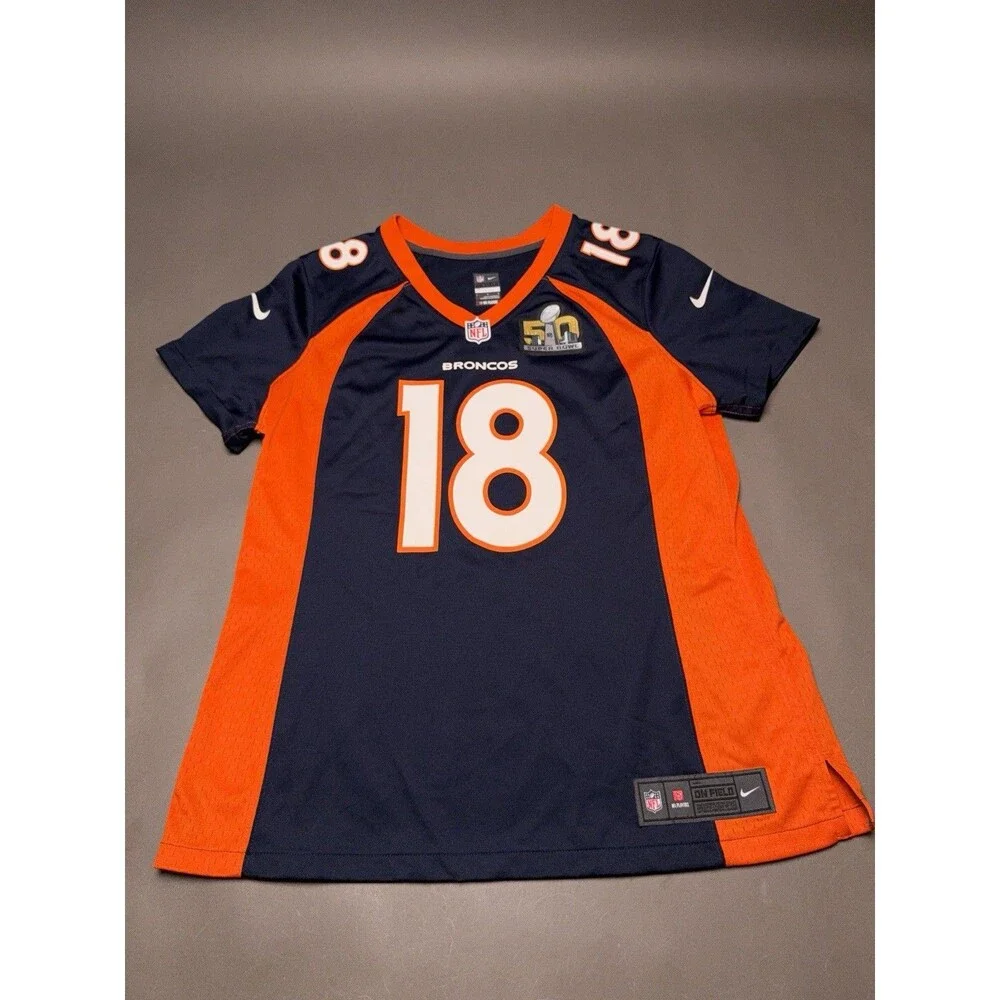 Peyton Manning Denver Broncos 50th Super Bowl Women’s L Nike Authentic Jersey